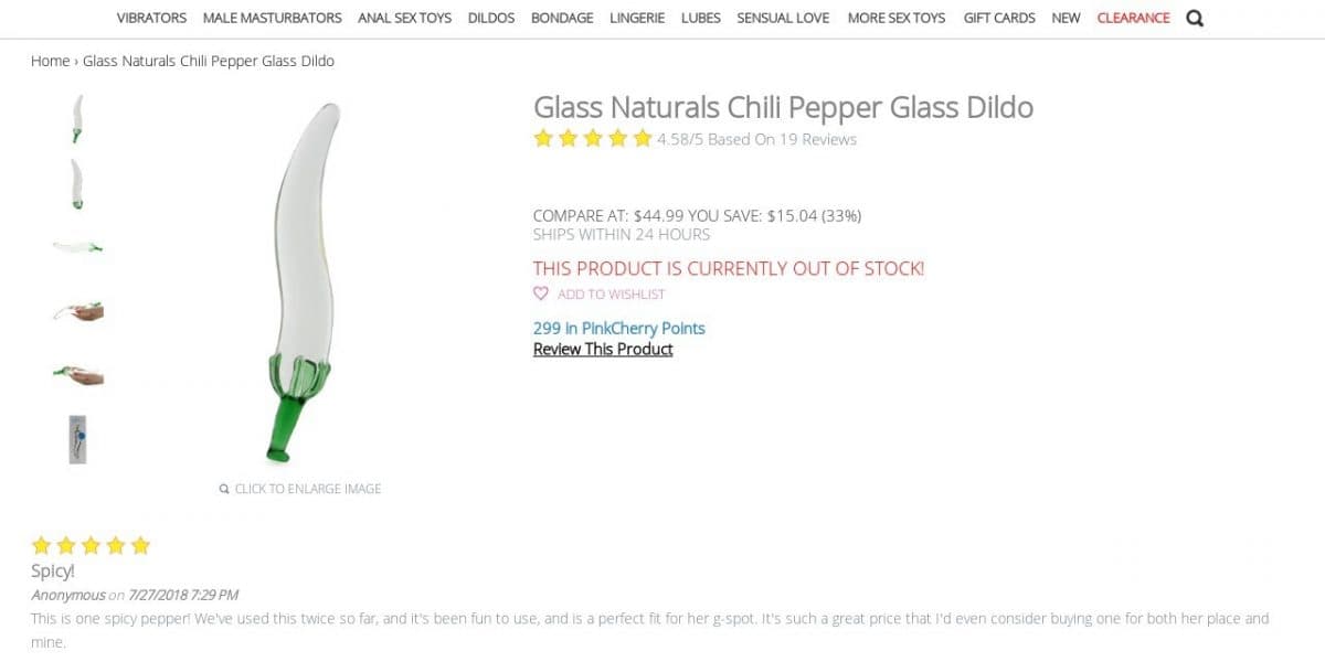 Glass Naturals Chili Pepper Dildo Review Easysex