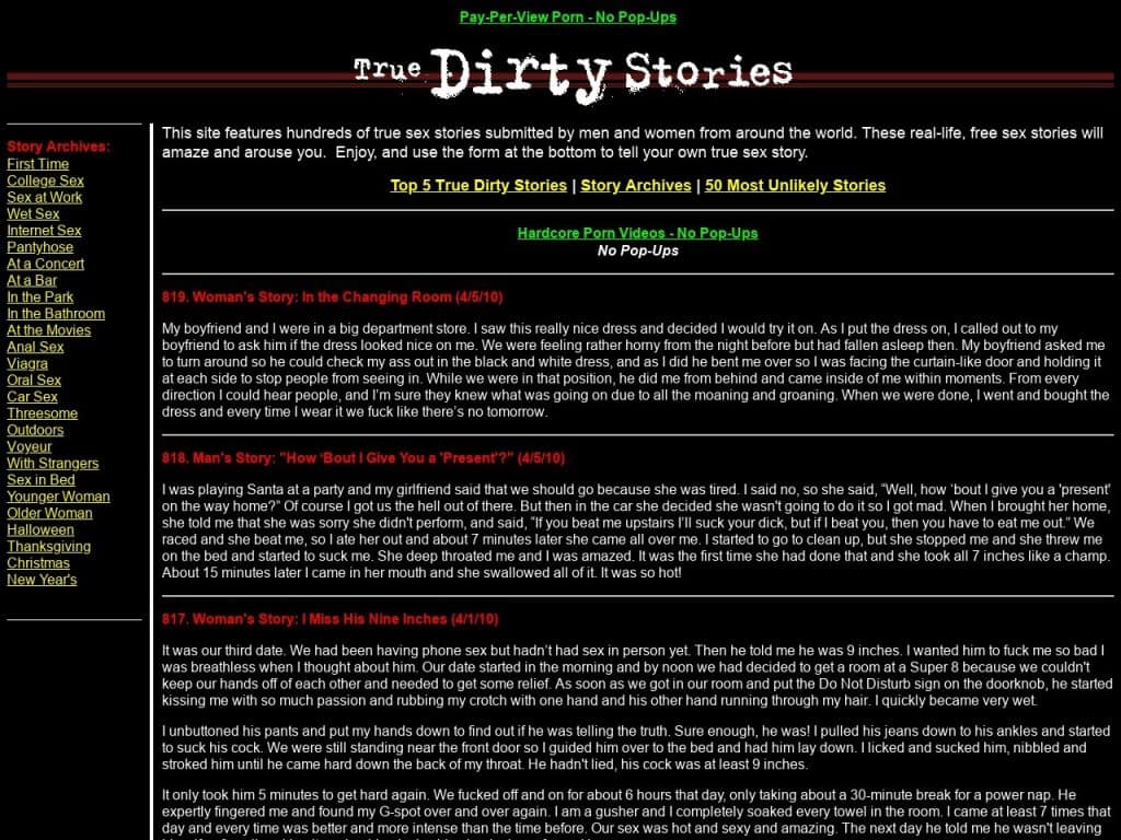 TrueDirtyStories Work Sex Stories Site Review EasySex